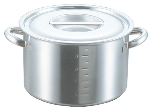 CLO 電磁モリブデン半寸胴鍋(目盛付)