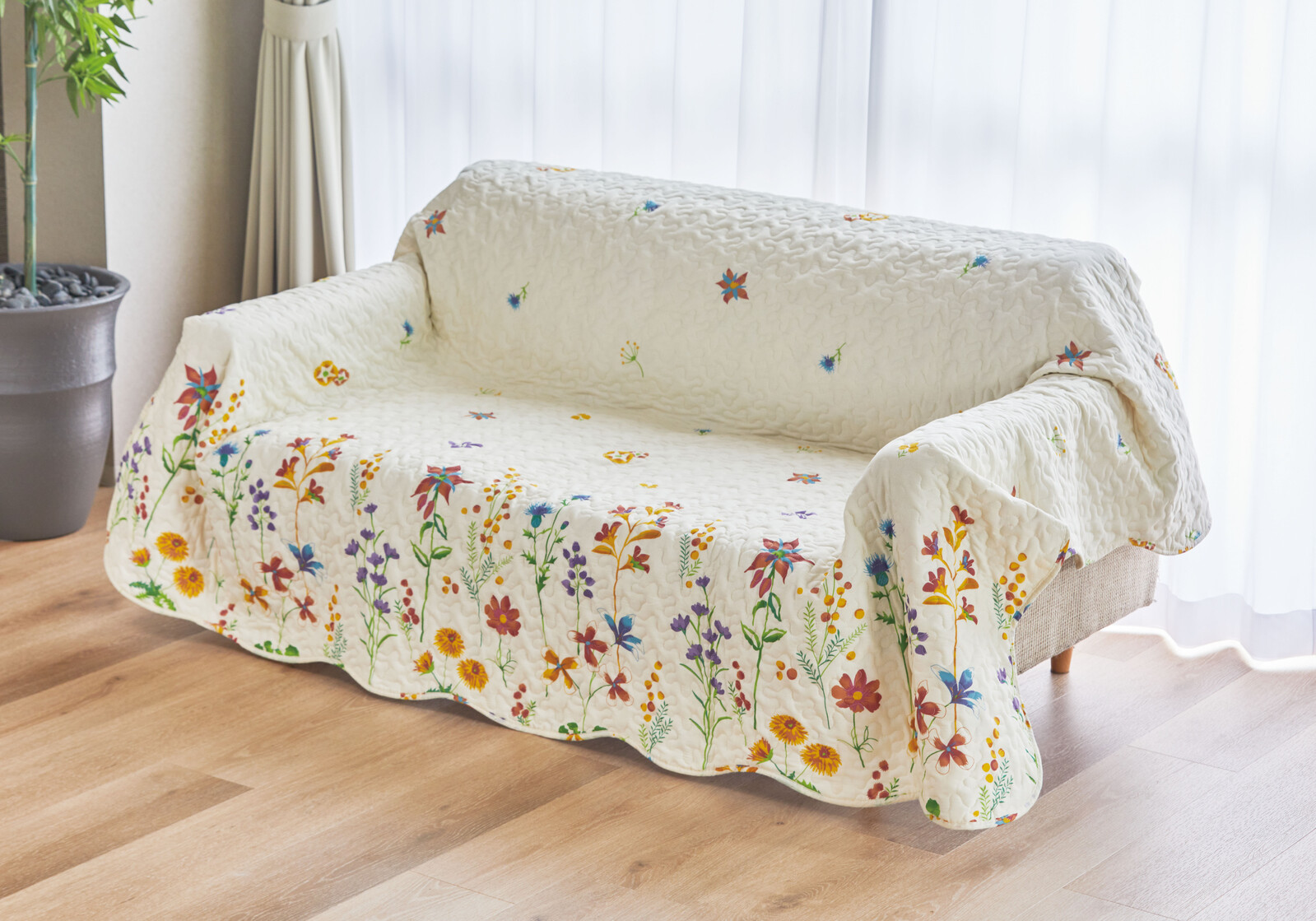 Scandinavian Style Sofa Pad Quilt Multi Cover Washable Pattern Botanical Import Japanese S At Whole Super Delivery Scandinavian Style Sofa Pad Quilt Multi, How To Cover A Sofa With Quilt