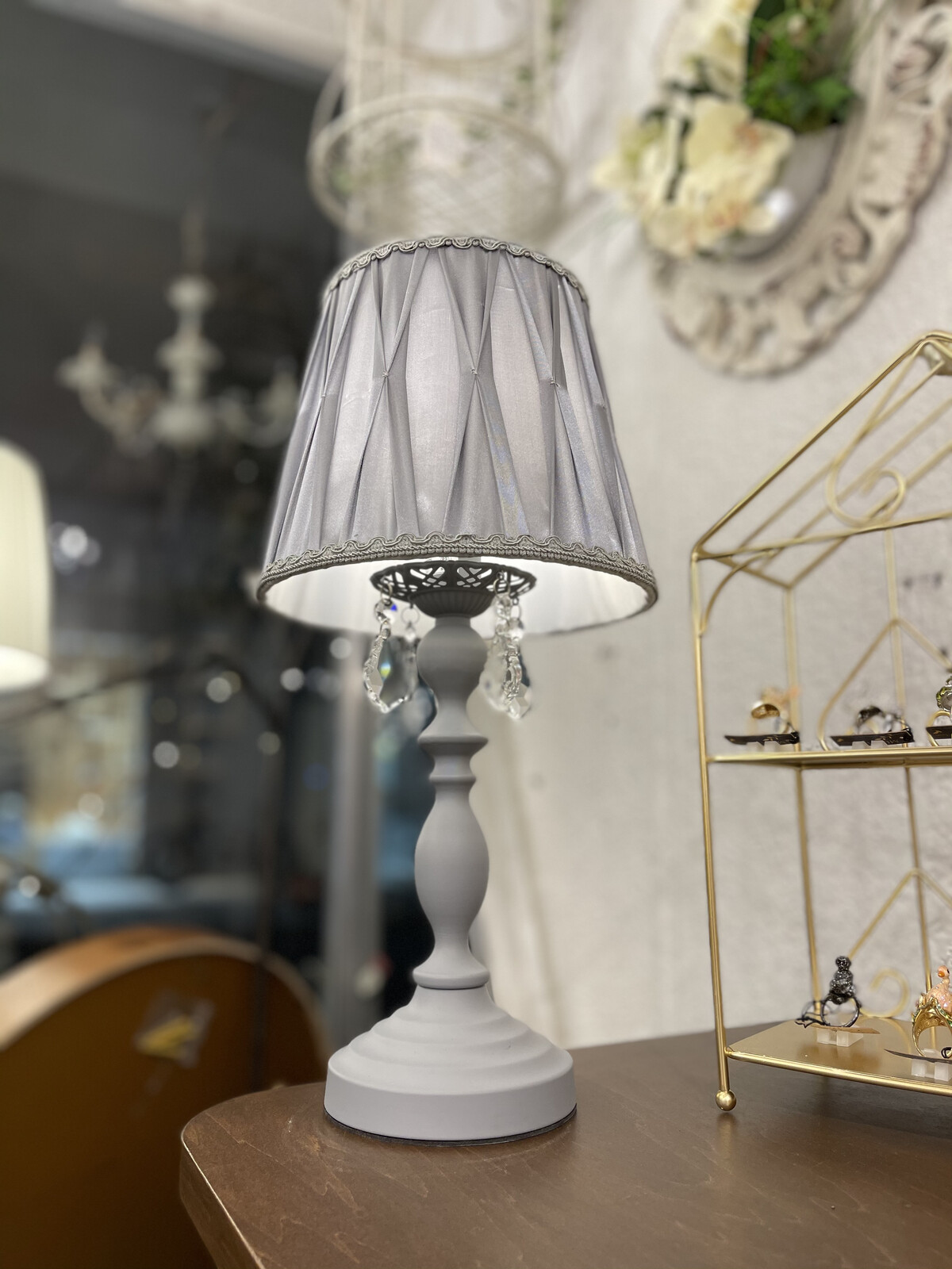 1灯 テーブルランプ デスク 卓上 OB-090 グレー 照明 シャンデリア インテリア 店舗 備品 7,920円