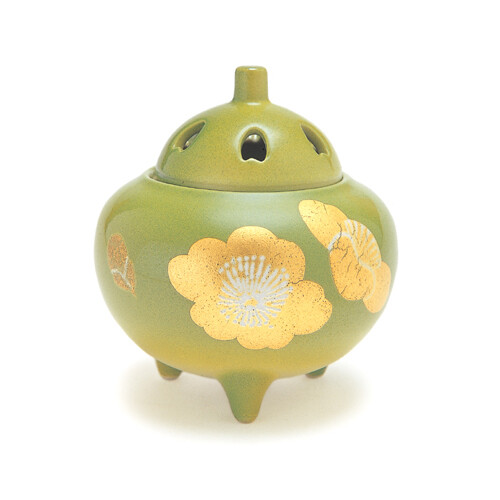 日本香堂 【予約販売】香炉 3号 金箔梅 九谷焼 13,875円