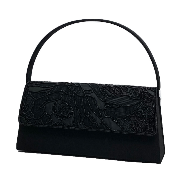 ブラックフォーマル3点セット(ビーズ刺繍カブセ)