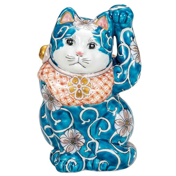【九谷焼】6.5号招き猫 色絵唐草【日本製】 23,760円