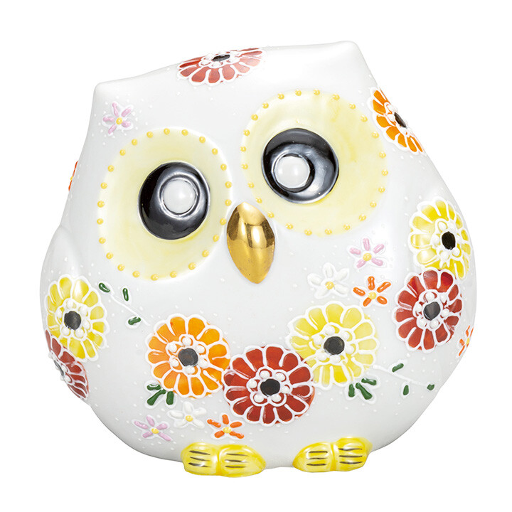 【九谷焼】4号ふくろう 花盛【日本製】H 6,150円