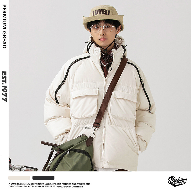 P16328 2024春夏新作 メンズ 保温 トッブス 中綿 ジャケット加厚 ペアルック 連帽 11,864円