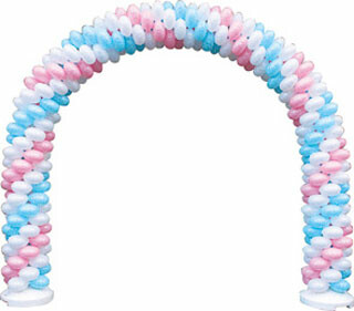 簡単にできるバルーンアーチ クラスターアーチキットG (2ホワイト×ピンク×ライトブルー) イベント