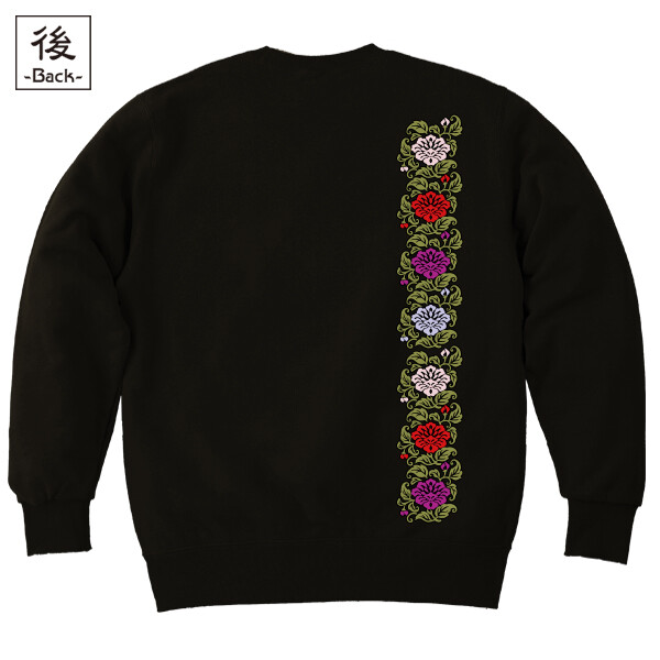 【インバウンド/京都】 メンズ和柄トレーナー 牡丹唐草 4,750円