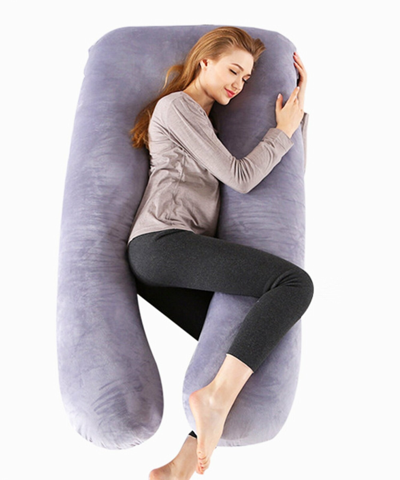 《 aimoha home 》U字クッション枕 抱き枕 授乳クッション 産後 洗える 安眠枕 横向き