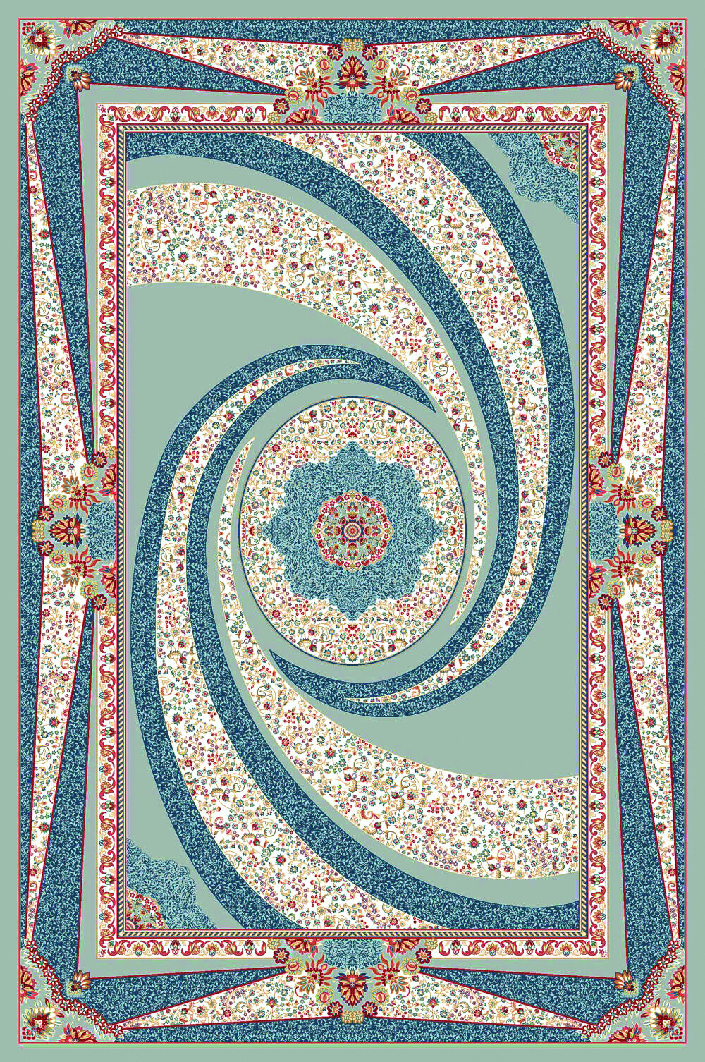 トルコ製 ウィルトン織 ラグ カーペット 【キャラ】 クラシック モダン 北欧 66,000円