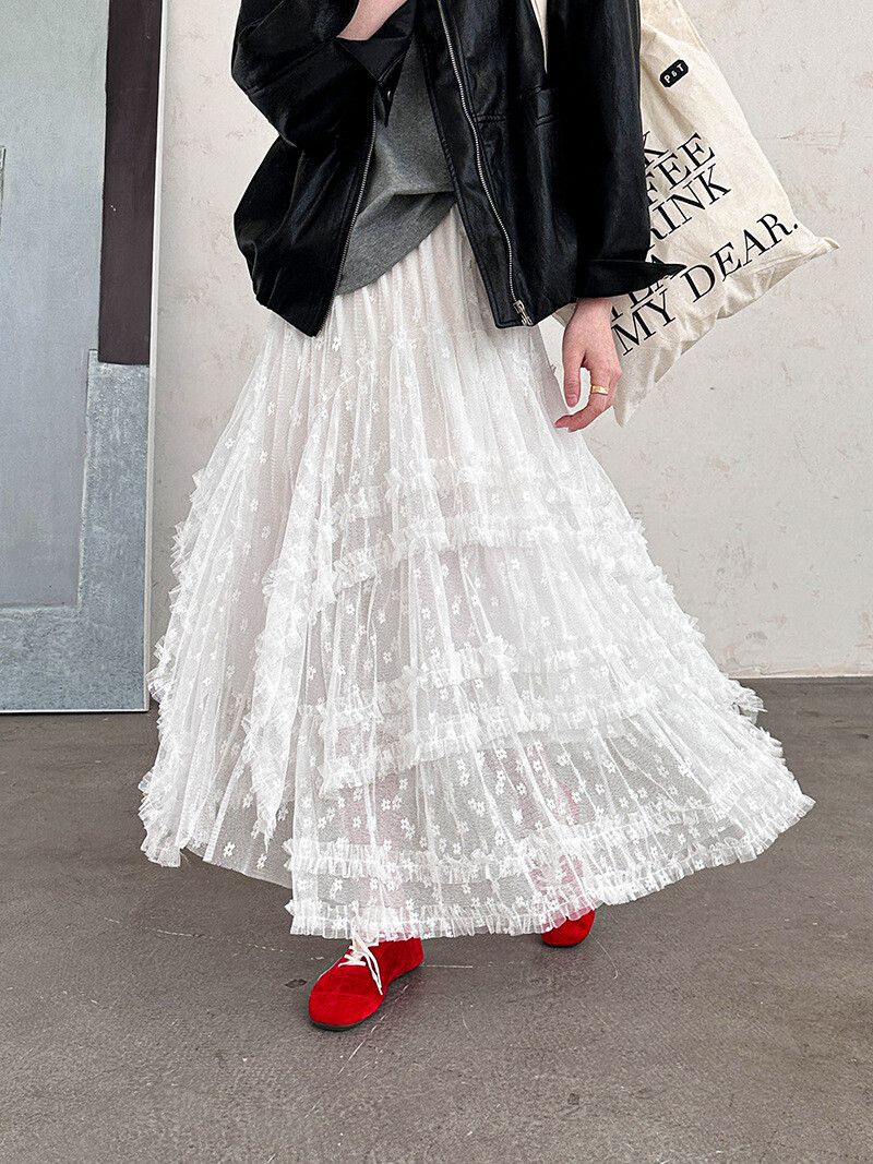 u26802 レディース ボトムス ロングスカート レース ハイウエスト 2025春新作 韓国風 2色 u26802 レディース ボトムス ロングスカート レース ハイウエスト 2025春新作 韓国風 2色