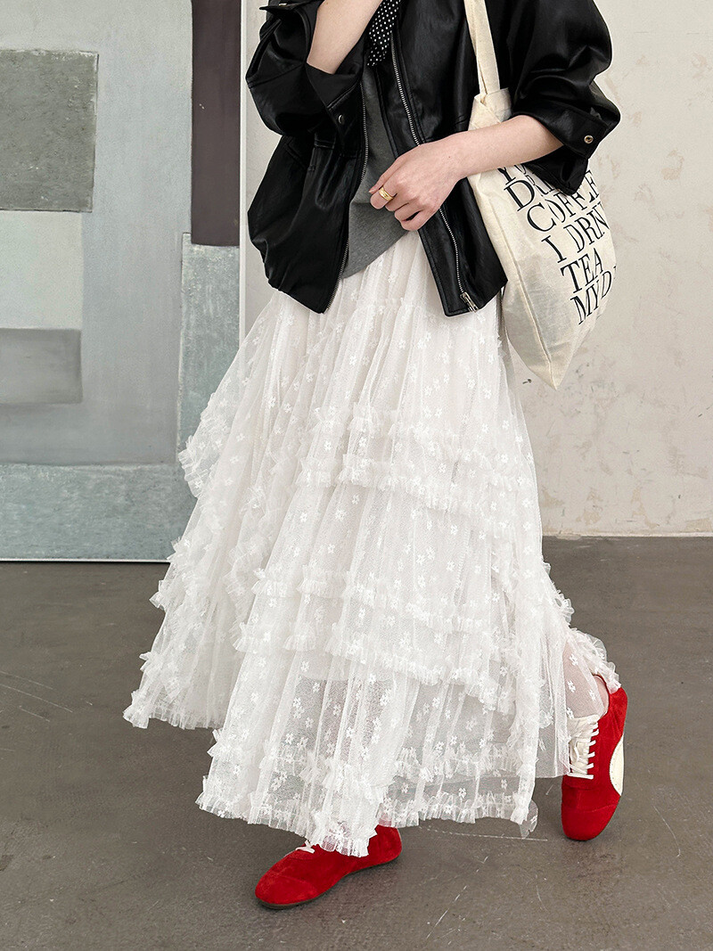 u26802 レディース ボトムス ロングスカート レース ハイウエスト 2025春新作 韓国風 2色 u26802 レディース ボトムス ロングスカート レース ハイウエスト 2025春新作 韓国風 2色