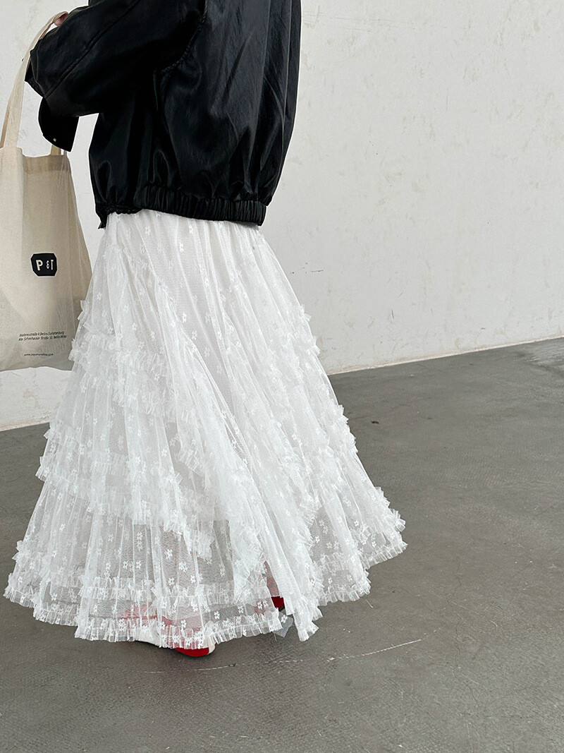 u26802 レディース ボトムス ロングスカート レース ハイウエスト 2025春新作 韓国風 2色 u26802 レディース ボトムス ロングスカート レース ハイウエスト 2025春新作 韓国風 2色