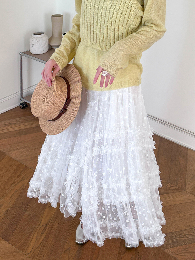 u26802 レディース ボトムス ロングスカート レース ハイウエスト 2025春新作 韓国風 2色 u26802 レディース ボトムス ロングスカート レース ハイウエスト 2025春新作 韓国風 2色