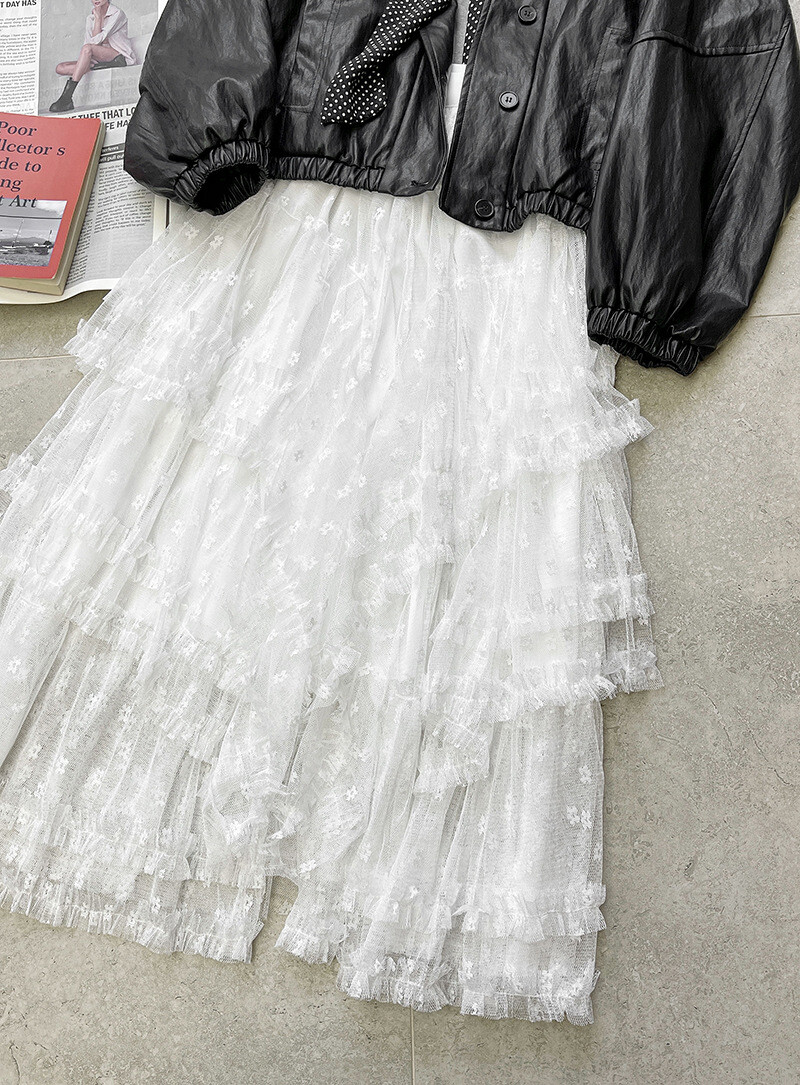 u26802 レディース ボトムス ロングスカート レース ハイウエスト 2025春新作 韓国風 2色 u26802 レディース ボトムス ロングスカート レース ハイウエスト 2025春新作 韓国風 2色
