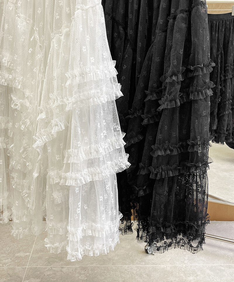 u26802 レディース ボトムス ロングスカート レース ハイウエスト 2025春新作 韓国風 2色 u26802 レディース ボトムス ロングスカート レース ハイウエスト 2025春新作 韓国風 2色