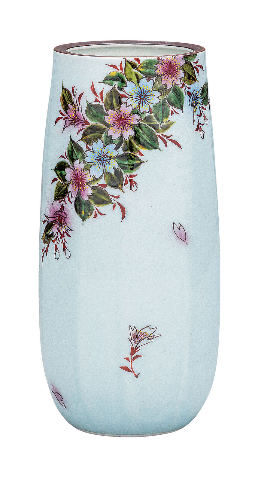 日本の伝統工芸品【九谷焼】 8.5号花瓶 桜  高畠敏彦 (K9-1348) 17,750円