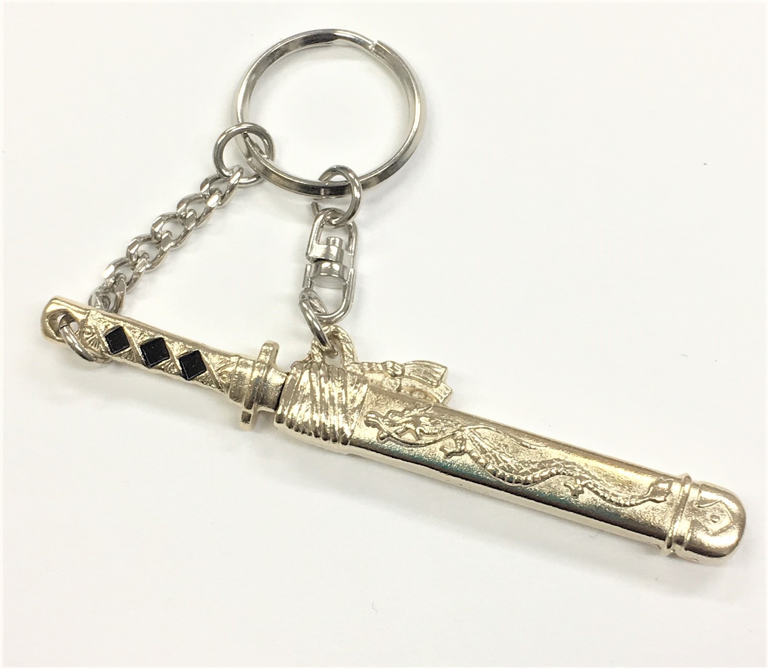 日本製 刀が抜ける 男のコが大好きなホルダー サヤ付日本刀キーホルダー 龍デザイン入の商品ページ 卸 仕入れサイト スーパーデリバリー