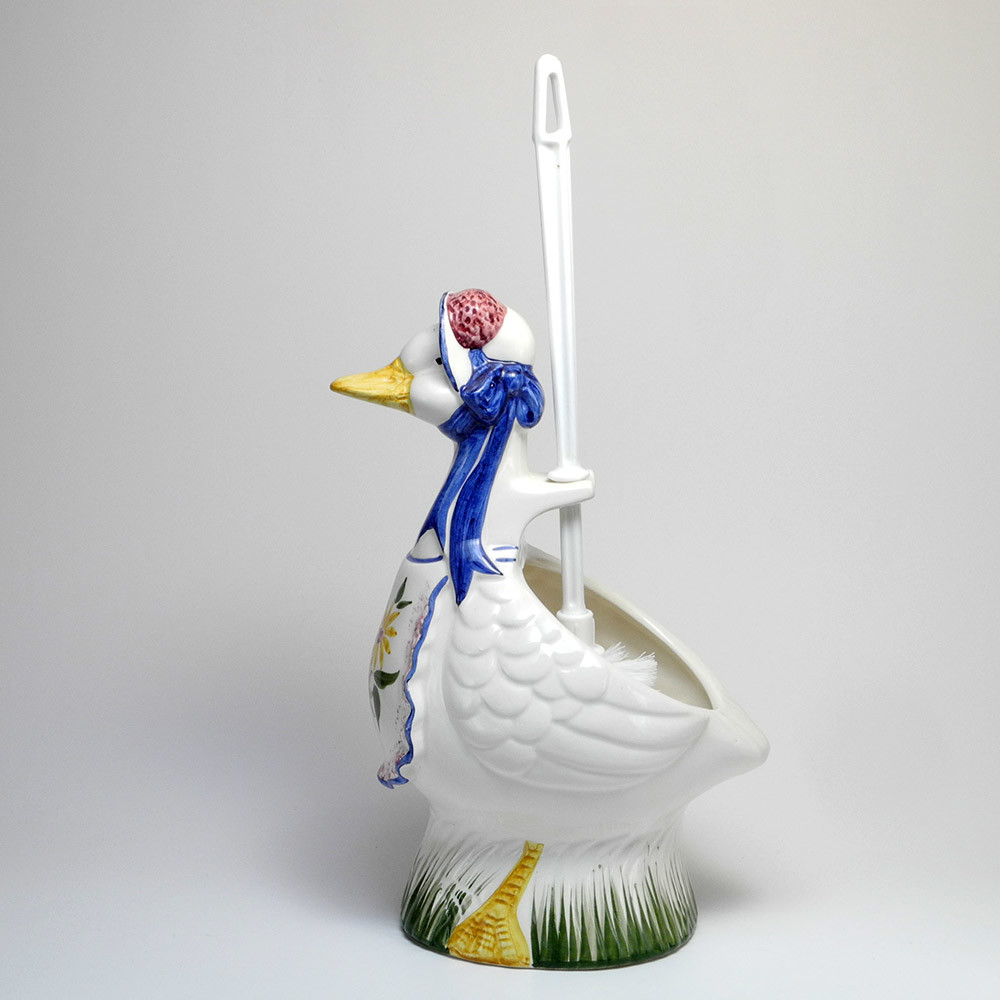 ヨーロッパ 陶器製 おしゃれ メス アヒル トイレブラシ 手描き ポルトガル製 ケース付 ブラシ トイレ 用品の商品ページ 卸 仕入れサイト スーパーデリバリー