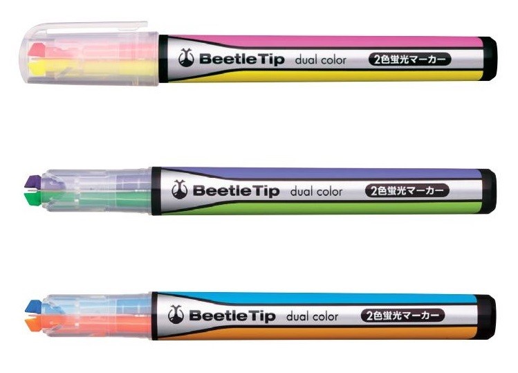 KOKUYO 3way Highlighter Pen Beetle Tip 5 Color Set for sale online