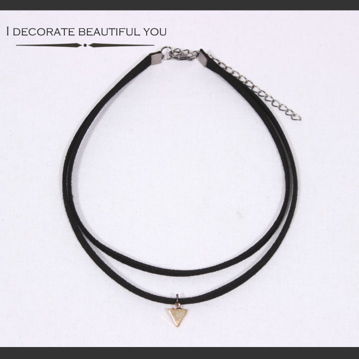 black felt choker