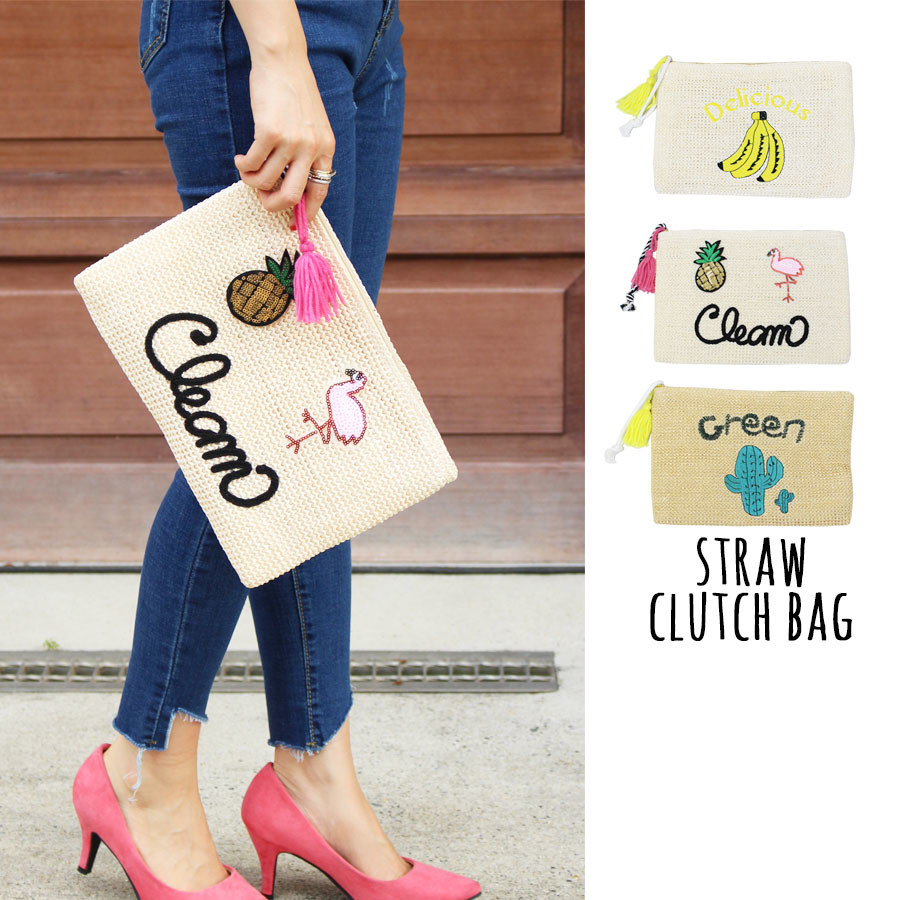 tropical clutch bag