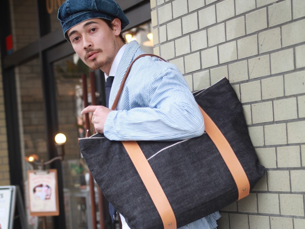 denim tote bag