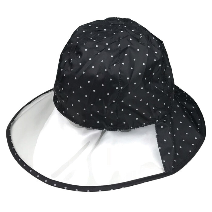 polka dot rain hat