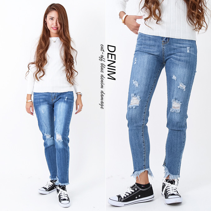 damage jeans for girl online