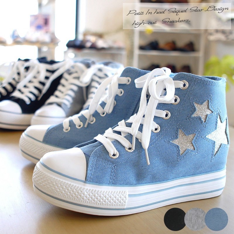 high top heel sneakers