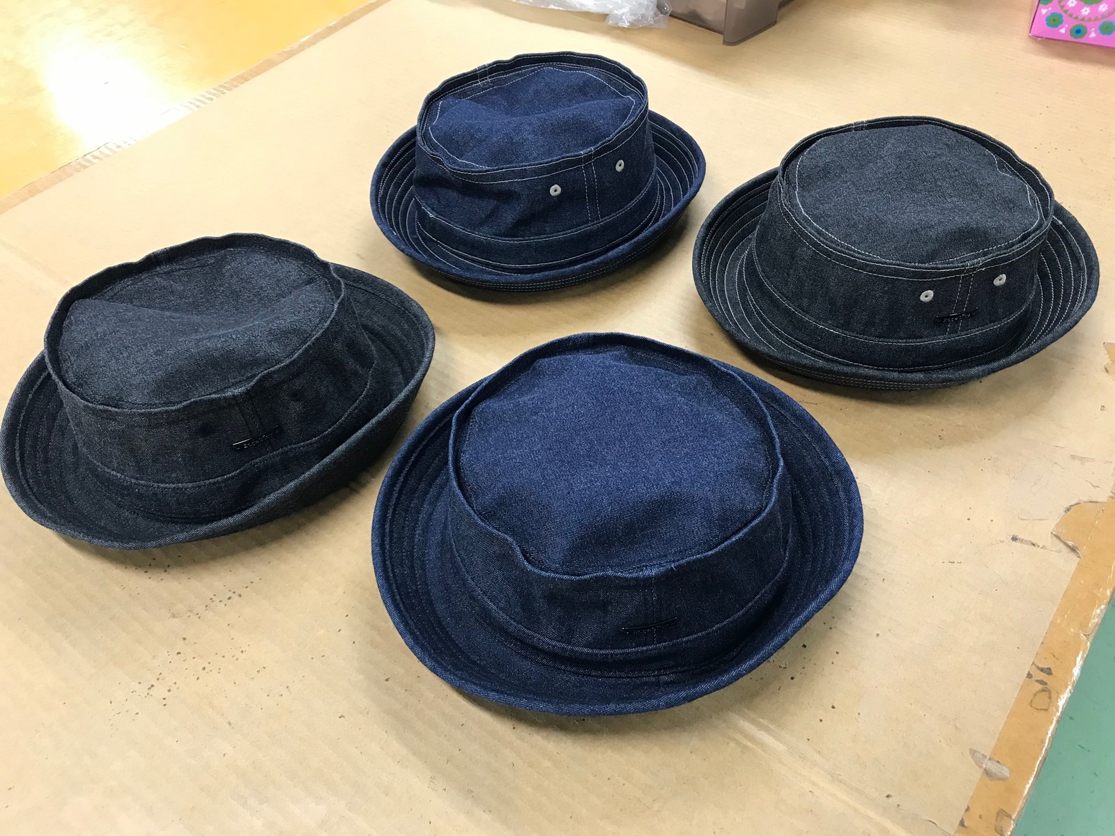 denim pork pie hat