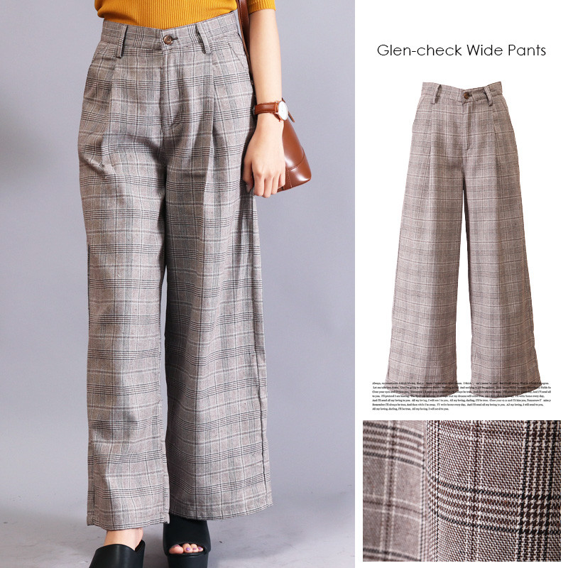 high waisted checkered pants