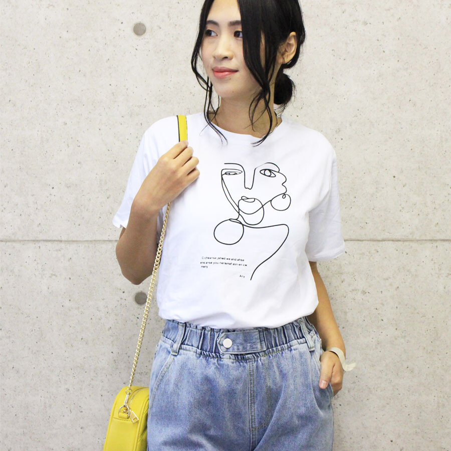 一筆書きアートフェイスプリントtシャツ 半袖 ルーズフィット トップス Tops アートtシャツ 個性派の商品ページ 卸 仕入れサイト スーパーデリバリー 一筆書きアートフェイスプリントtシャツ 半袖 ルーズフィット トップス Tops アートtシャツ 個性派の商品ページ 卸 仕入れサイト スーパーデリバリー