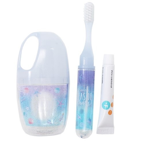 toothbrush with toothpaste attached