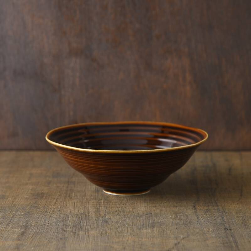 小田陶器 櫛目(kushime) 16.5cm煮物鉢 アメ釉(はま5cm)[日本製/美濃焼/和食器]の商品ページ｜卸・仕入れサイト【スーパーデリバリー】