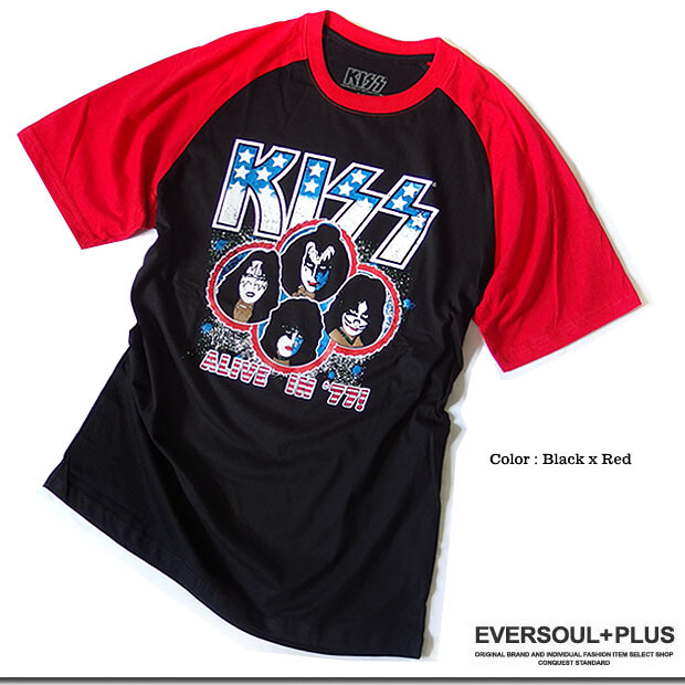 kiss raglan shirt