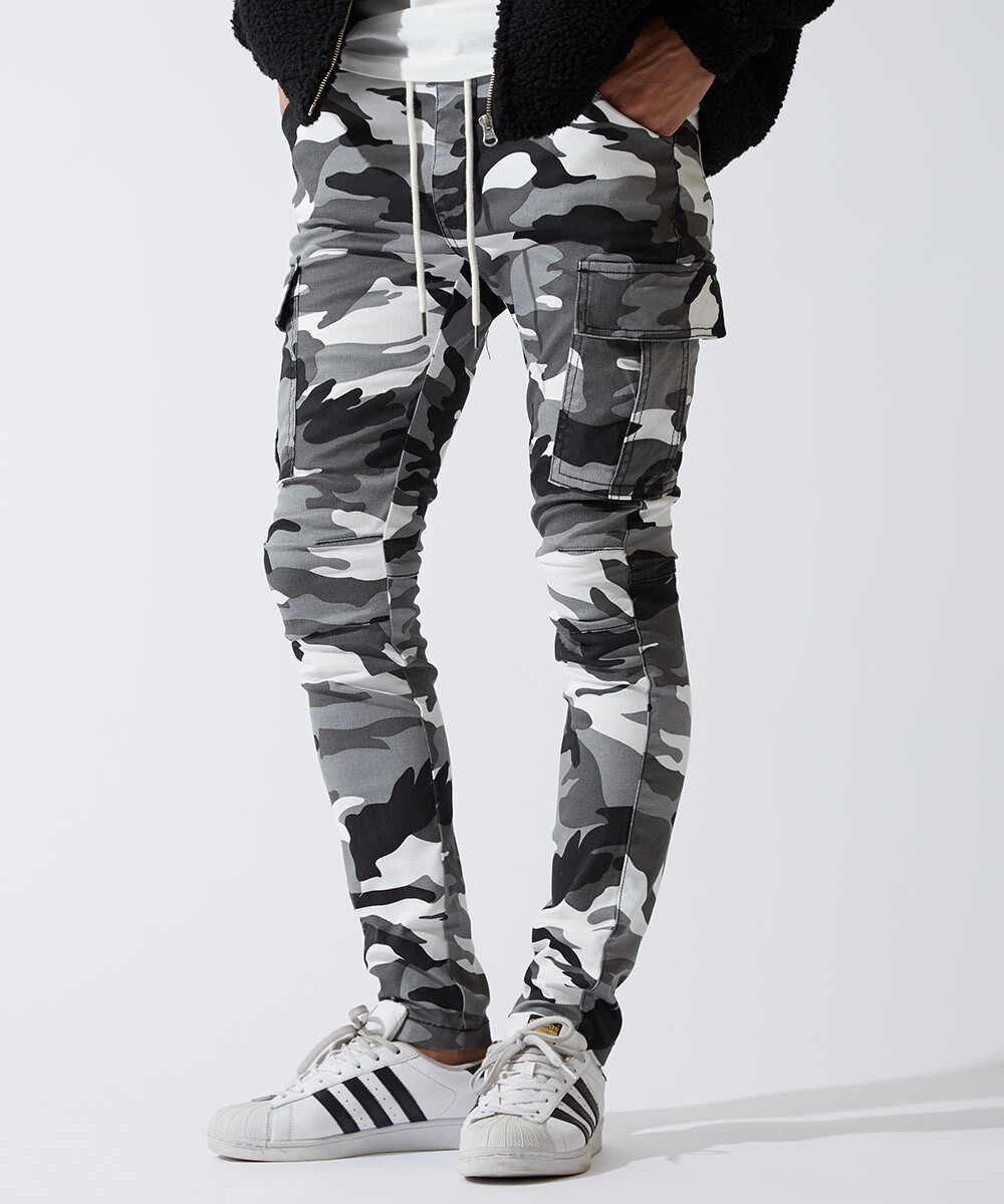 skinny cargo camo pants