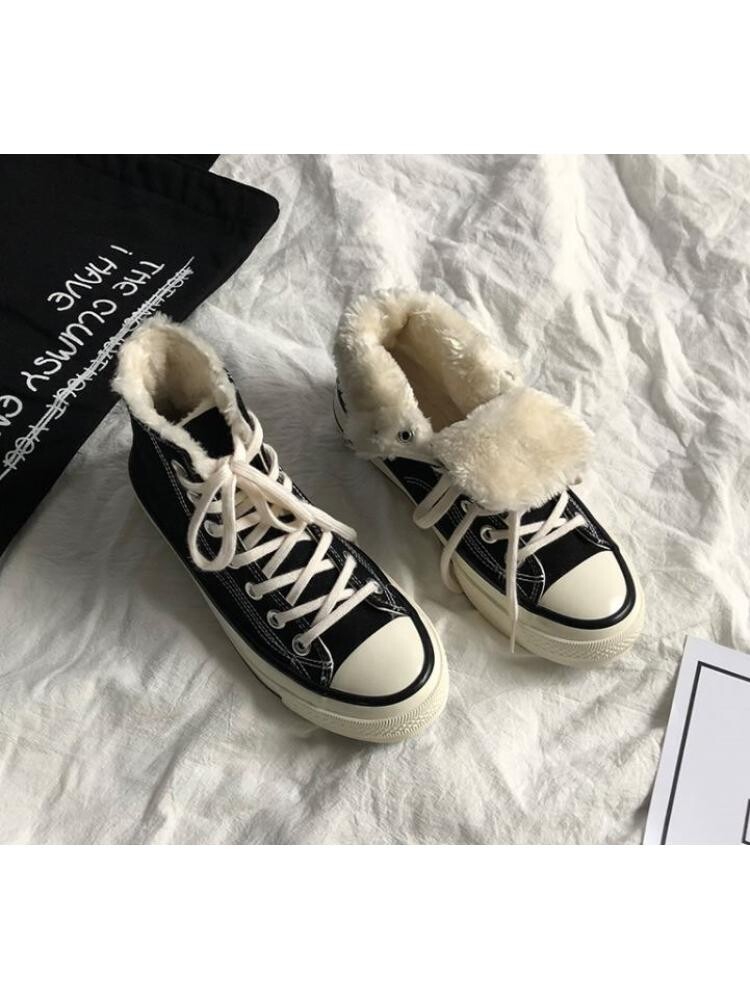 sneaker with fur inside