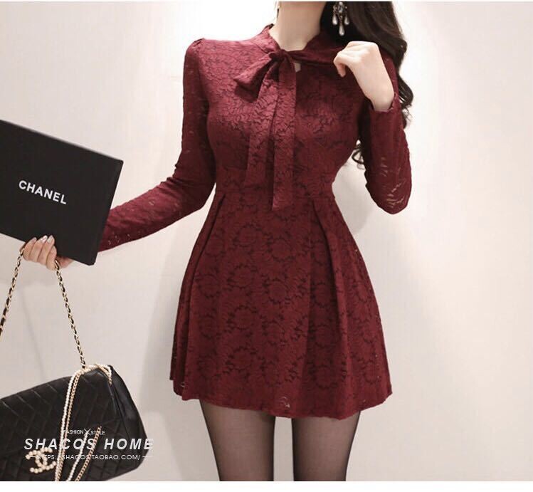 Flare One Piece Dress Line One Piece Dress Short Party Dress Sexy Office Lady Red Import Japanese Products At Wholesale Prices Super Delivery