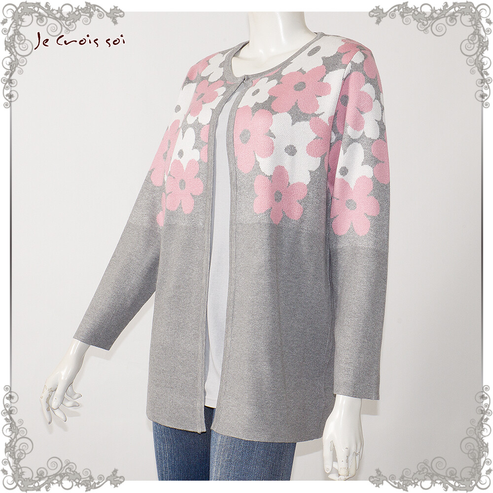 long floral cardigan