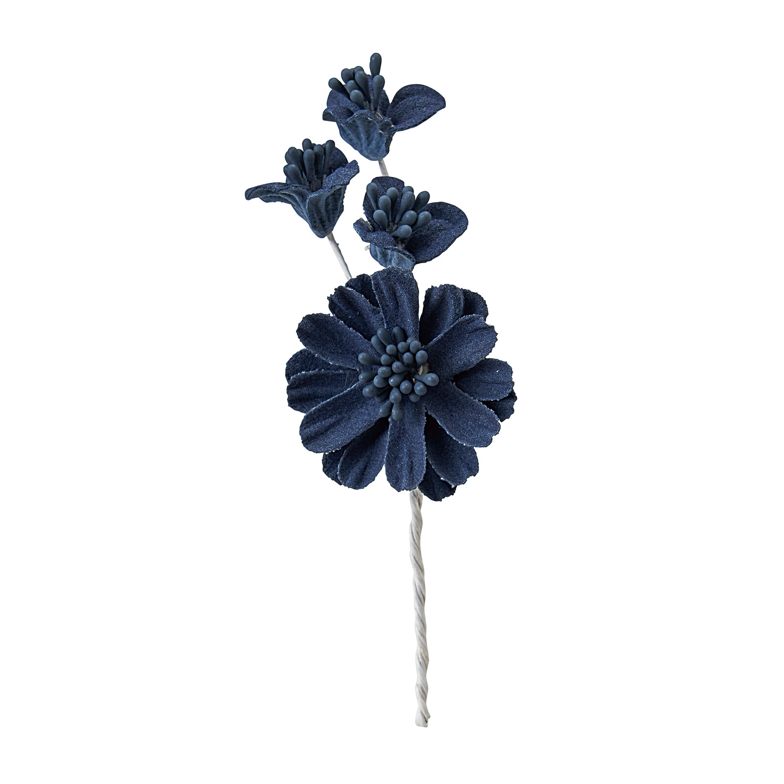blue floral material