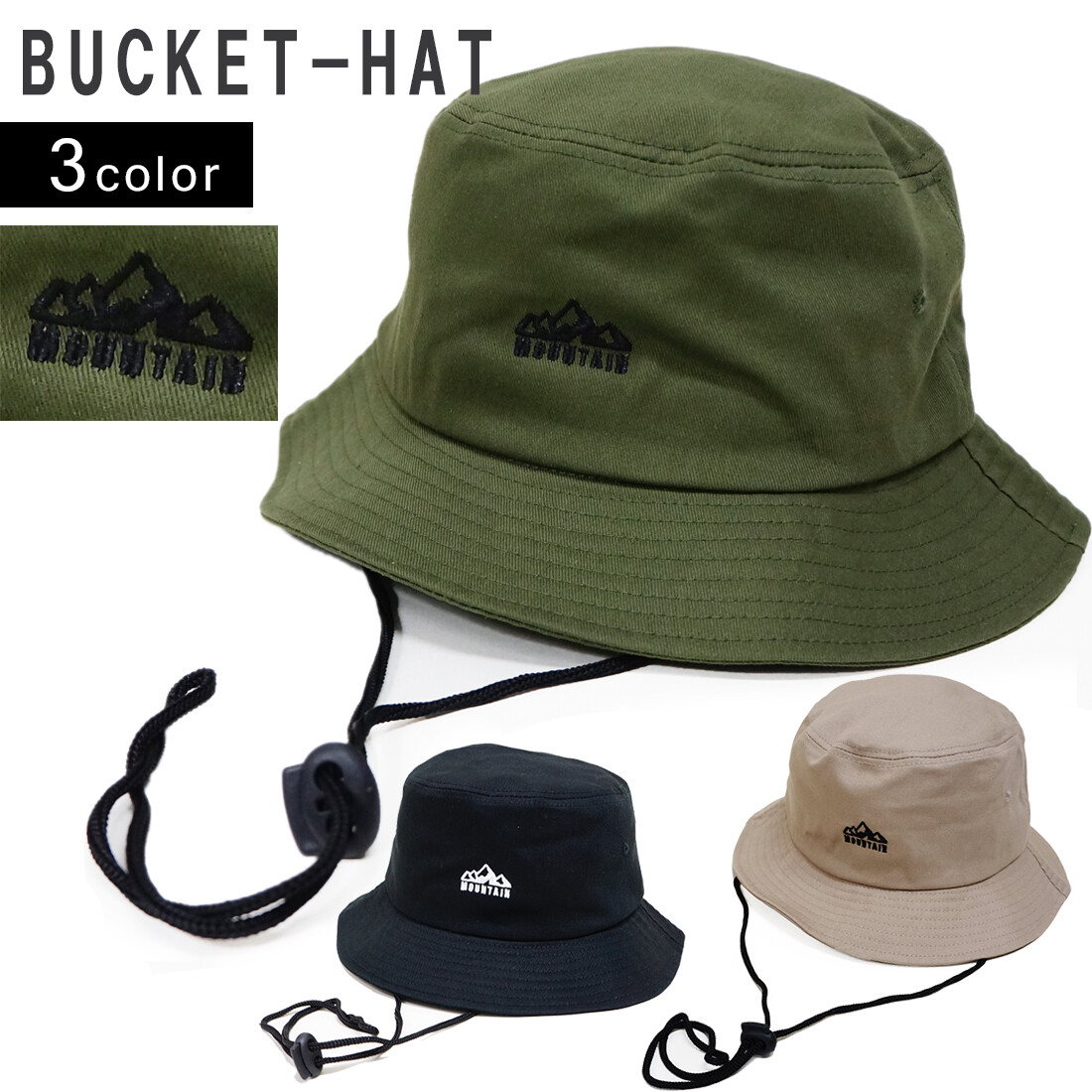 & Cap Hat Men's Hat BUCKET HAT Safari Hat Outdoor Good Embroidery Mountain Key | Import Japanese products prices - SUPER DELIVERY