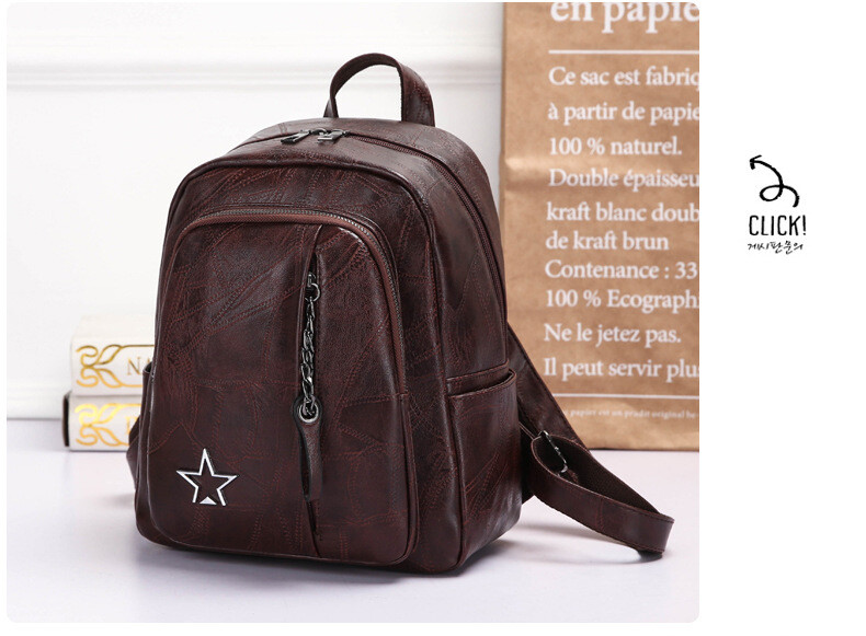 ladies soft leather backpack