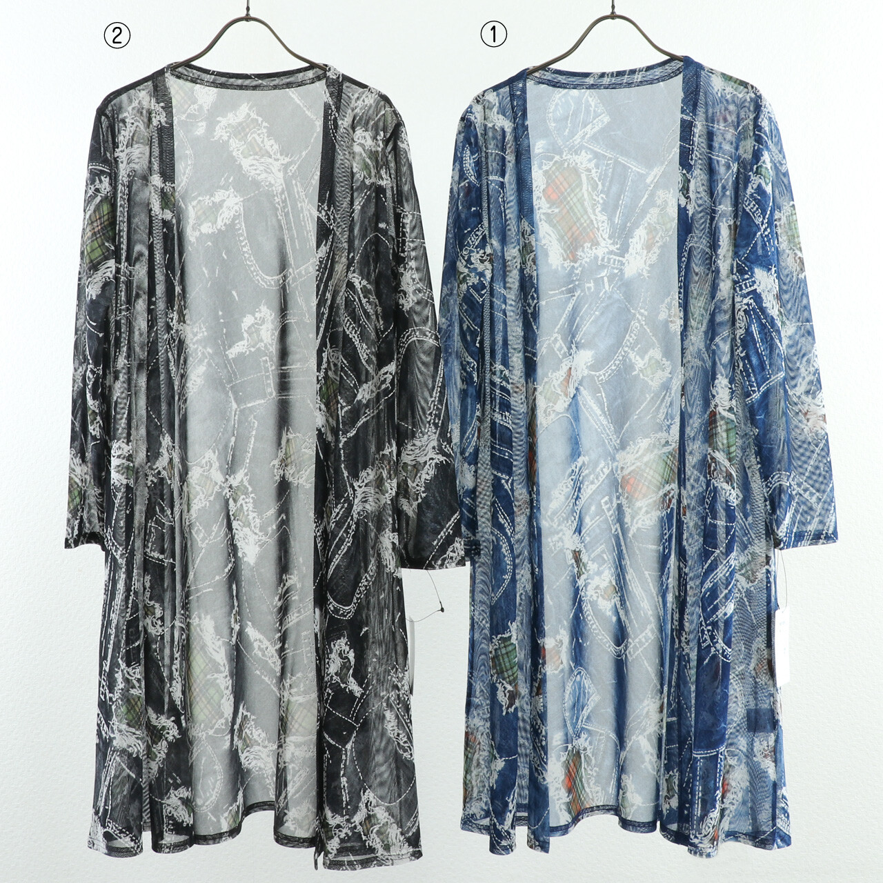 mesh cardigan long