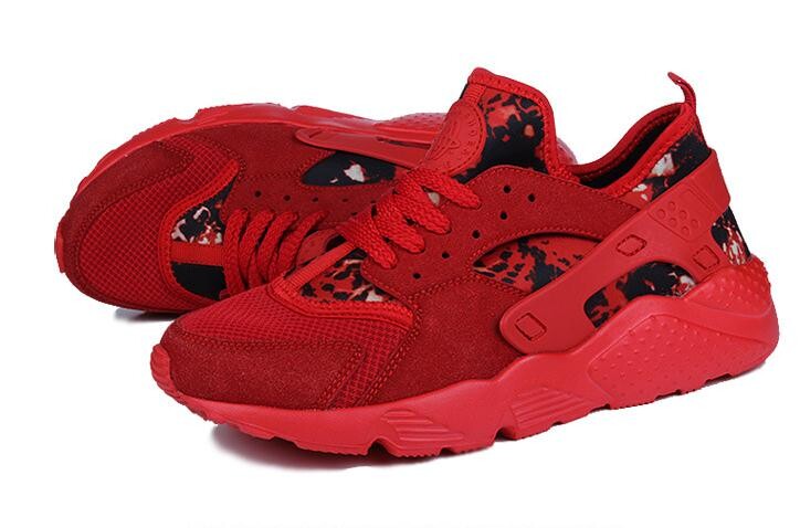 red sports shoes