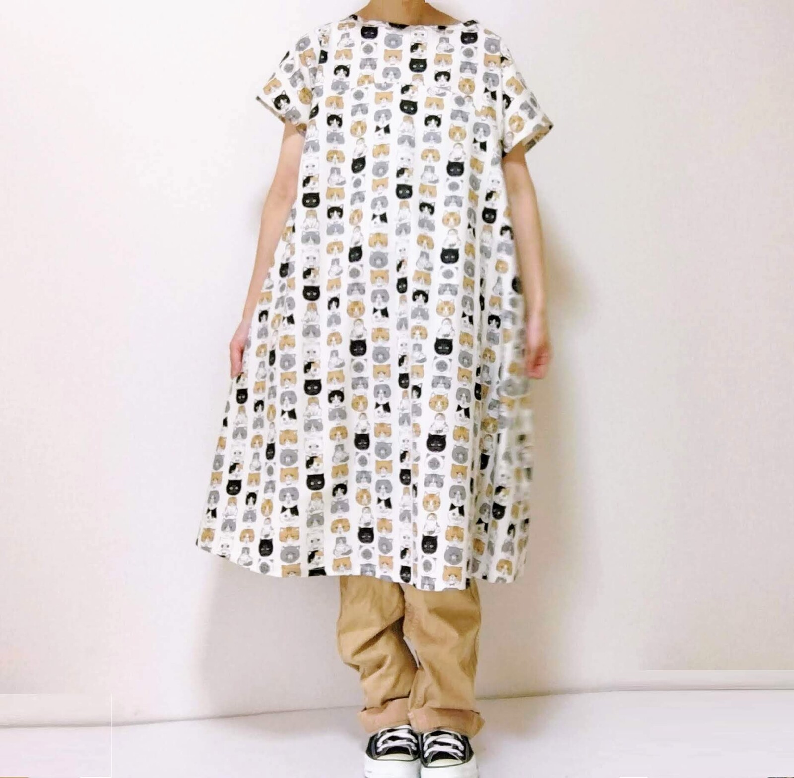 cotton fabric one piece dress