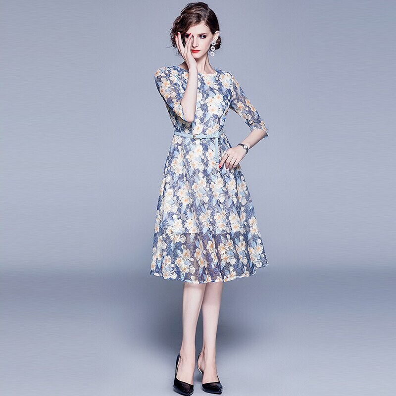 Beautiful Floral Pattern Lace Wedding Event Shin Flare One Piece Dress Dress Blue Import Japanese Products At Wholesale Prices Super Delivery Beautiful Floral Pattern Lace Wedding Event Shin Flare One Piece Dress Dress Blue Import Japanese Products At Wholesale Prices Super Delivery