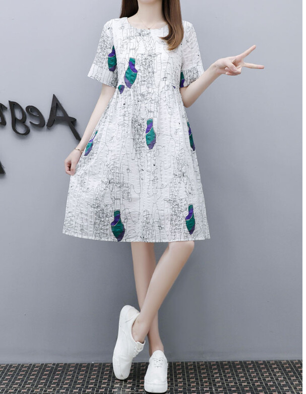 One Piece Dress Short Sleeve A Line Skirt Dress Import Japanese Products At Wholesale Prices Super Delivery