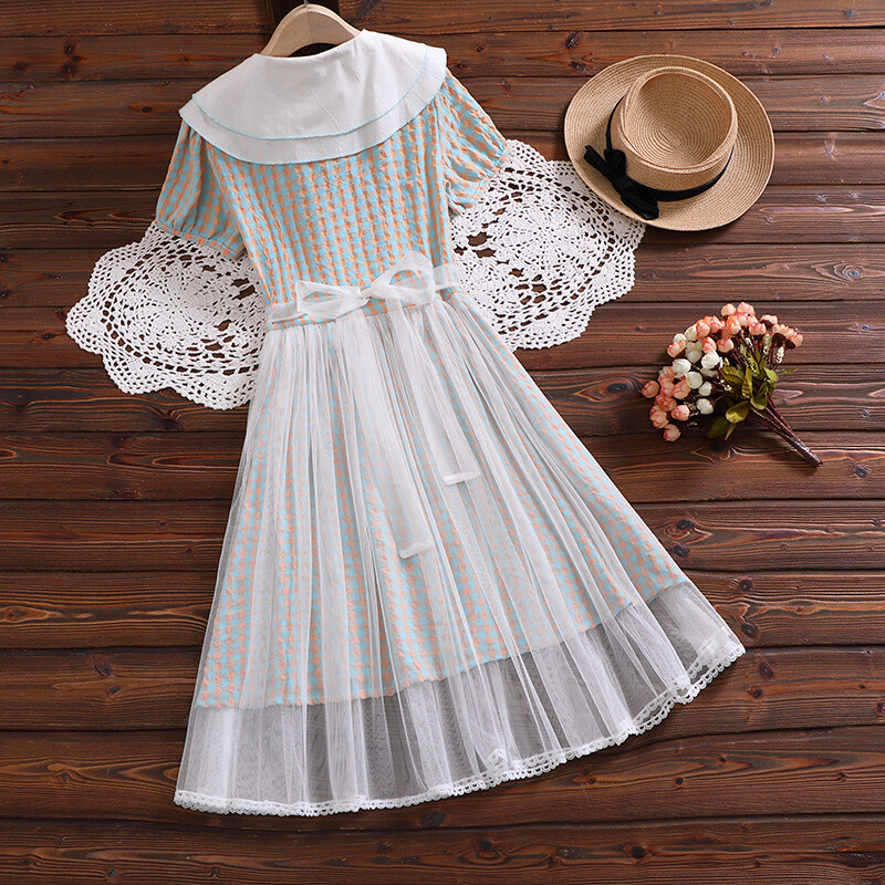 Ladies Fashion Checkered Short Sleeve One Piece Dress Export Japanese Products To The World At Wholesale Prices Super Delivery Ladies Fashion Checkered Short Sleeve One Piece Dress Export Japanese Products To The World At Wholesale Prices Super Delivery