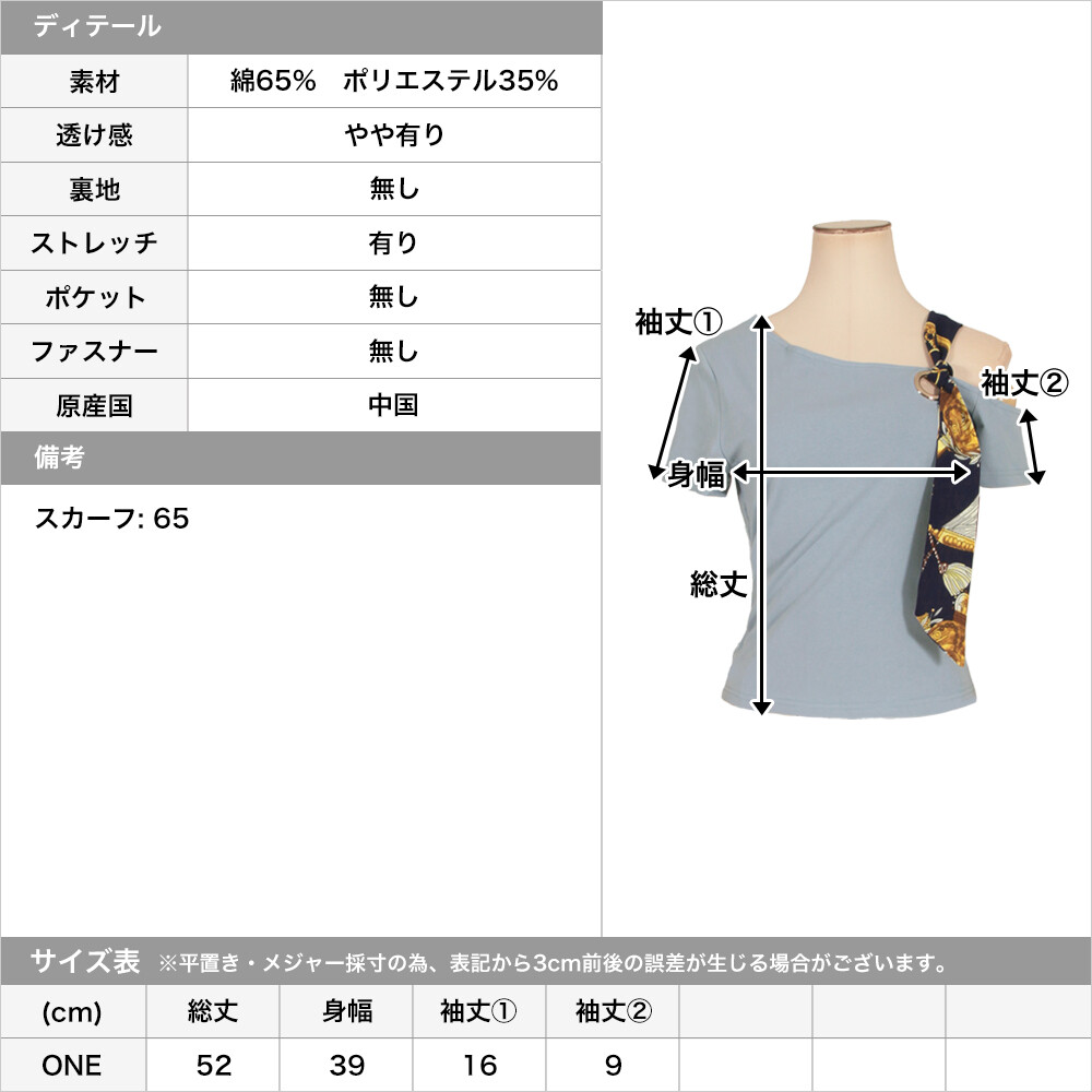 Scarf Attached Single Shoulder Short Sleeve Top Cut And Sewn Import Japanese Products At Wholesale Prices Super Delivery Scarf Attached Single Shoulder Short Sleeve Top Cut And Sewn Import Japanese Products At Wholesale Prices Super Delivery