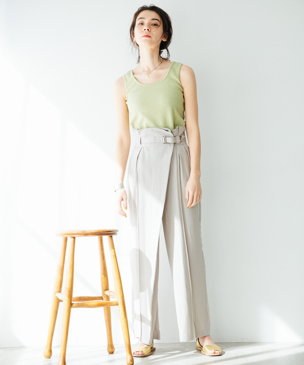 high waisted wrap pants