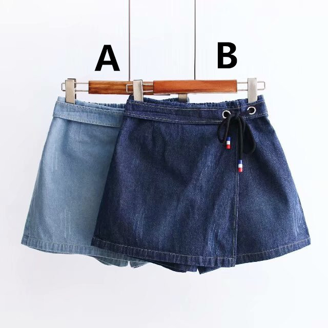 ladies short denim skirt